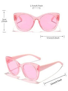 2 chiếc kính mắt thời trang mắt mèo acrylic dành cho bé trai và bé gái để sử dụng ngoài trời - Nhiều màu - Xem 5