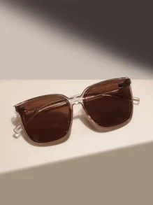 1 件男女通用方形时尚太阳镜，适合街头风格、旅行、度假、运动、驾驶、节日、郊游、夏季配饰、家庭出游、防紫外线、高尔夫、徒步旅行、优雅装扮、度假氛围、锻炼、派对、户外活动、街头风格、钓鱼、假日、防晒、度假