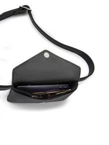 Minimalist Belt Bag Adjustable Strap Mini Black - Black - View 3