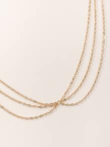 1 Thắt lưng dây chuyền kim loại nhiều lớp dành cho nữ để đeo hàng ngày, tiệc tùng, sinh nhật - Vàng - Xem 2