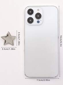 10个装女士星星装饰休闲发夹，适用于街头风、Y2K风格、发饰、发卡、头饰、发夹 - 銀色 - 查看 3