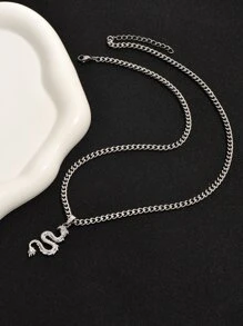 1入組龐克中國龍吊墜項鍊適合男士日常裝飾,不銹鋼首飾類