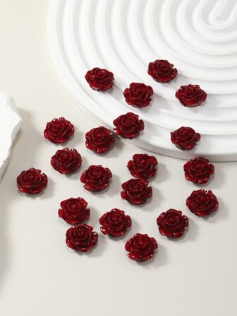 20 pièces/Set Accessoire de bijoux créatif à motif de rose pour la création de bijoux pour femmes pour la Saint-Valentin