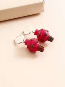 Bộ 2 Bông Tai Trái Cây Hoạt Hình - Đỏ - Xem 3