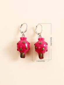 Bộ 2 Bông Tai Trái Cây Hoạt Hình - Đỏ - Xem 5