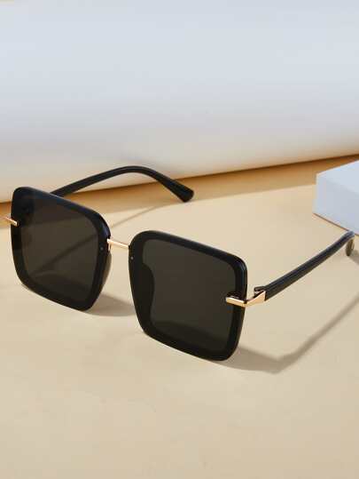 1 件男女通用时尚方形复古时尚眼镜，多功能经典商务礼品，适合遮阳、户外、骑行、舞台表演、派对、婚礼，适合夏季海滩度假、户外、旅行