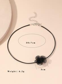 1pc Fashion Flower Decor Tattoo Choker For Women For Daily Decoration Valentines,Mom,Mother,Mother's Day,Gift