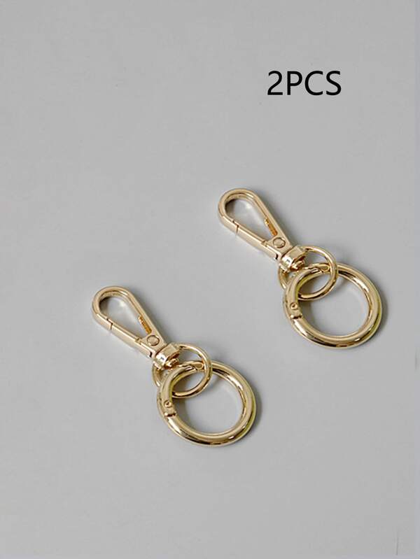 قطعتان حلقة معدنية مطلية أنيقة جديدة ملحقات الحقيبة قفل كاراكبينر والهوك مقوس منحوت بيدين محلًا ودائري قلادة سلسة مفاتيح لوازم المدرسة هدايا المعلمين عودة إلى المدرسة ملحقات المعلم