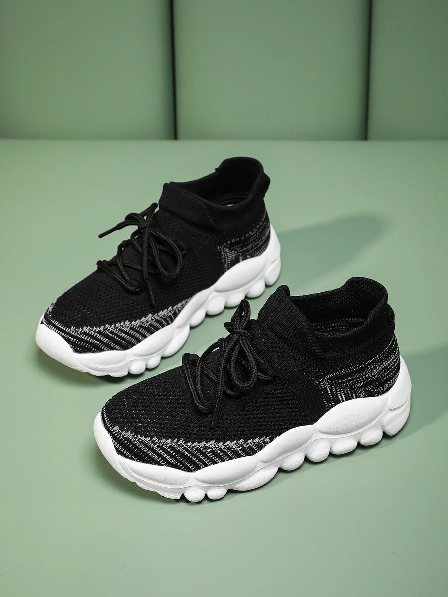 男孩透氣前綁帶粗運動戶外運動鞋