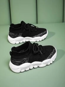 男孩透氣前綁帶粗運動戶外運動鞋