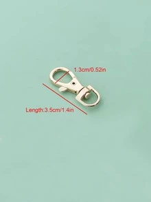 6入組扳機彈簧鉤五金配件金屬DIY手提包 - 金色 - 查看 2