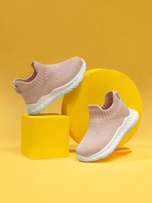 Chicas Zapatillas deportivas slip on minimalista de tela - Rosa vieja - Ver 5