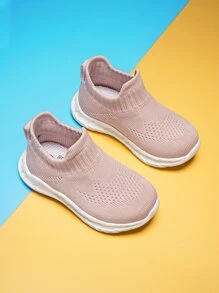 Chicas Zapatillas deportivas slip on minimalista de tela - Rosa vieja - Ver 7