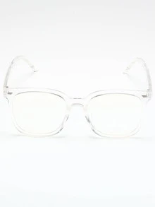 1副女士方形框架休閒眼鏡適用於日常 - 無色 - 查看 2