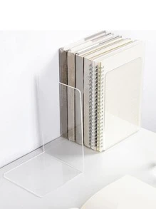 2入組透明裝飾書擋簡單多用途書擋學校學生 - 無色 - 查看 5