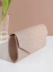 小信封包金屬亮絲設計鏈條帶適用於舞會 - 香檳色 - 查看 5