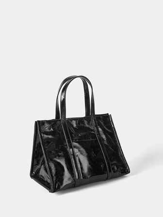 Quadratische Tasche mit Mittel minimalistisch Einfarbig Doppelgriff