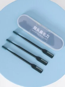 3旋轉墨綠色360度修毛雙頭鼻毛刀