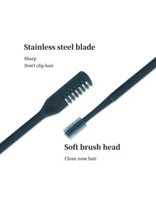 3旋轉墨綠色360度修毛雙頭鼻毛刀