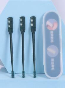 3旋轉墨綠色360度修毛雙頭鼻毛刀