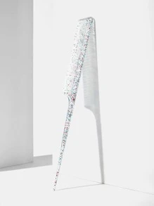 1 件装鼠尾闪光透明发梳，带细齿鼠尾设计发梳，适用于女士造型分缝耐热防静电、针尾毛发分缝和梳理、耐热碳纤维细齿梳，适用于女士发刷、发刷、梳子、美发工具、理发沙龙美发产品及配件美容旅行必需品、返校、旅行度假必需品、女士发饰、刷子、发刷、边刷、刷头发、发梳、梳头发、顺发刷、球刷、迷你发刷、发刷套装、木梳、梳子、光滑后刷、发刷、边刷、刷头发、发梳、发刷套装、梳头发、迷你发刷、顺发刷、美发产品、美发工具、美发用品、护发、卷发刷、理发师、理发配件、美发设备、旅行必需品、发型、美发 - 彩色 - 查看 2