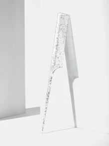 1 件装鼠尾闪光透明发梳，带细齿鼠尾设计发梳，适用于女士造型分缝耐热防静电、针尾毛发分缝和梳理、耐热碳纤维细齿梳，适用于女士发刷、发刷、梳子、美发工具、理发沙龙美发产品及配件美容旅行必需品、返校、旅行度假必需品、女士发饰、刷子、发刷、边刷、刷头发、发梳、梳头发、顺发刷、球刷、迷你发刷、发刷套装、木梳、梳子、光滑后刷、发刷、边刷、刷头发、发梳、发刷套装、梳头发、迷你发刷、顺发刷、美发产品、美发工具、美发用品、护发、卷发刷、理发师、理发配件、美发设备、旅行必需品、发型、美发 - 彩色 - 查看 3