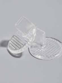 Foot care 矽膠涼鞋人字拖人字拖腳趾保護器，2入組前腳墊，抗磨損透明插入鞋墊，鞋墊，自粘腳球墊，拖鞋腳趾分離器墊 - 無色 - 查看 4