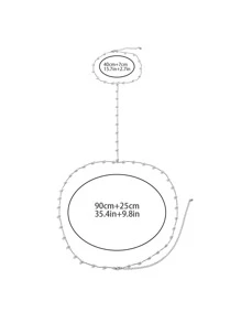 Faux Pearl Decor Body Chain - Silver - View 3