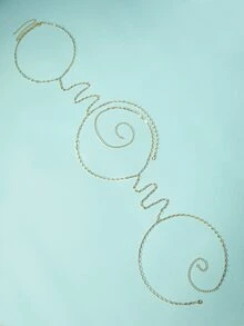 1入組時尚大腿鏈適用於女士日常裝飾 - 金黃色 - 查看 2