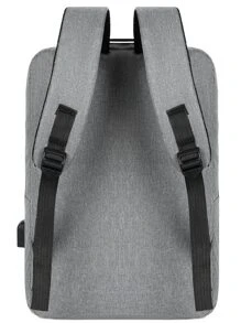 Bộ 3 Túi Ba lô Máy tính xách tay Túi đeo chéo Túi vuông Nylon Tối giản Với túi bút Bộ túi sách Bộ túi đại học Học sinh trung học Sinh viên tốt nghiệp Sinh viên năm nhất Đại học năm thứ hai để đi làm, dã ngoại, du lịch đi bộ đường dài - Xám - Xem 2