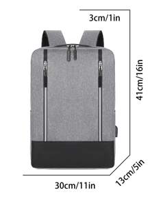 Bộ 3 Túi Ba lô Máy tính xách tay Túi đeo chéo Túi vuông Nylon Tối giản Với túi bút Bộ túi sách Bộ túi đại học Học sinh trung học Sinh viên tốt nghiệp Sinh viên năm nhất Đại học năm thứ hai để đi làm, dã ngoại, du lịch đi bộ đường dài - Xám - Xem 4