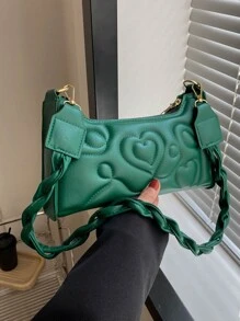 絎縫法棍包小 - 墨綠色 - 查看 1