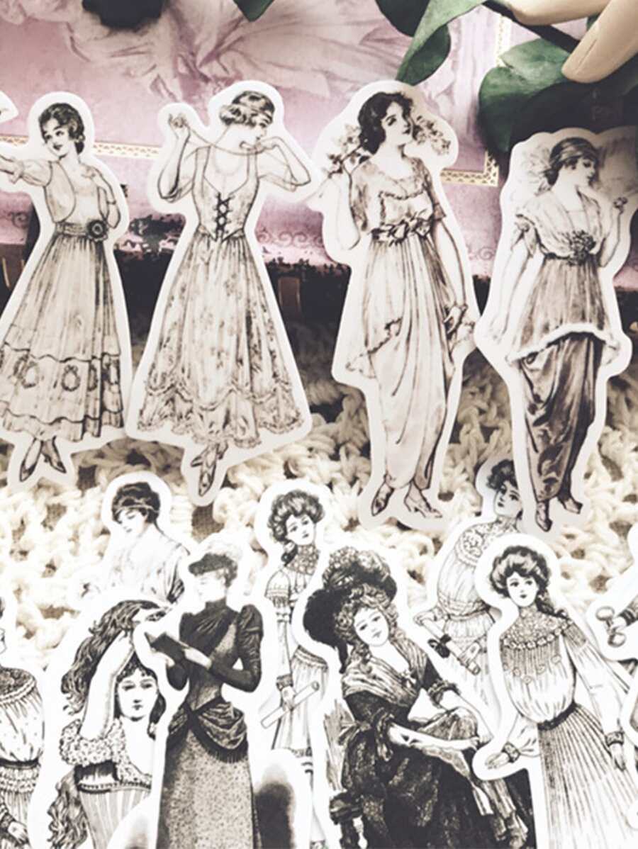 Hình dán đồ họa 14 cái - Đen và trắng - Xem 1