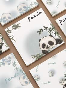 1pc 50 Sheets Each Cute Cartoon Panda Sticky Notes 3.15*3.15 Inch - Multicolor - View 2