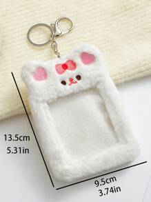 1pc Cartoon Design Random Plush Card Cover