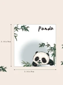 1pc 50 Sheets Each Cute Cartoon Panda Sticky Notes 3.15*3.15 Inch - Multicolor - View 3