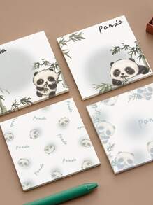 1pc 50 Sheets Each Cute Cartoon Panda Sticky Notes 3.15*3.15 Inch - Multicolor - View 4