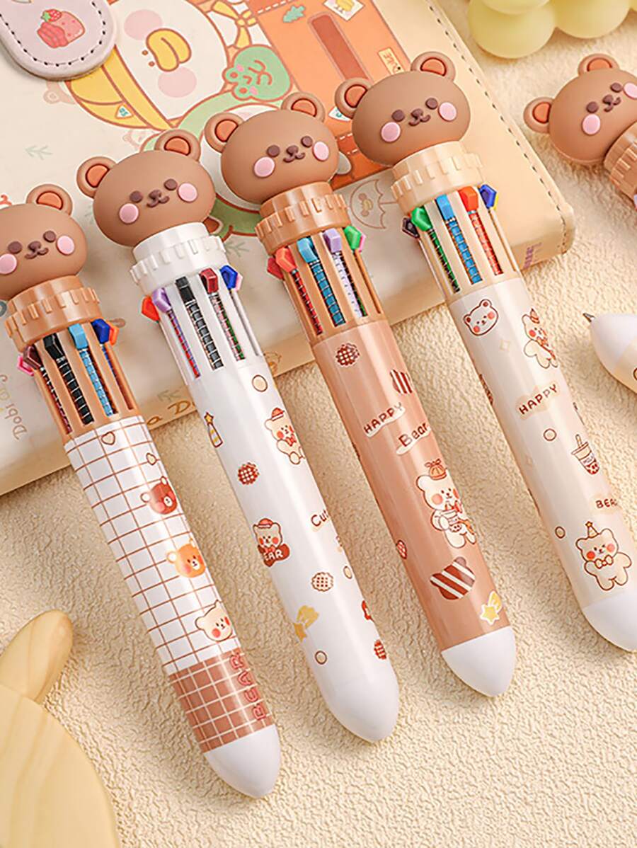 1 pieza Bolígrafo con diseño de oso al azar - Multicolor - Ver 1