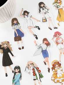 40入組人像圖案隨機貼紙 - 彩色 - 查看 1