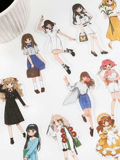 40入組人像圖案隨機貼紙