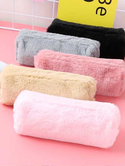 حقيبة أقلام رصاص بلون سادة ، حقيبة مقلمة من القطيفة بسحاب للأطفال البنات ، حقيبة تخزين أدوات مكتبية ذات سعة كبيرة ، حقيبة مستحضرات تجميل ، أدوات مدرسية كاواي