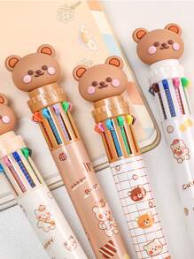 1 pieza Bolígrafo con diseño de oso al azar - Multicolor - Ver 4