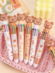 1 pieza Bolígrafo con diseño de oso al azar - Multicolor - Ver 6