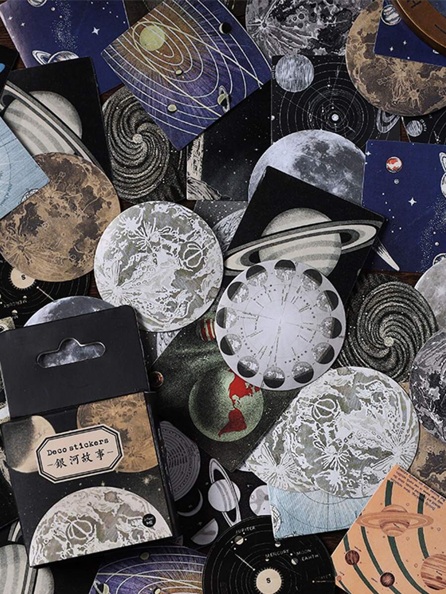 46張銀河圖案貼紙 - 彩色 - 查看 1