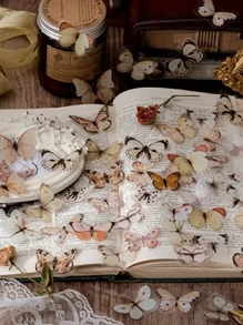 40pcs Retro Butterfly Pattern Random Sticker - Multicolor - View 1