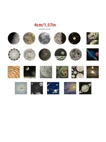 46張銀河圖案貼紙 - 彩色 - 查看 3