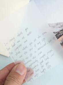 1pc Clear Sticky Note - Clear - View 1