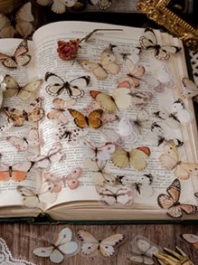 40pcs Retro Butterfly Pattern Random Sticker - Multicolor - View 2