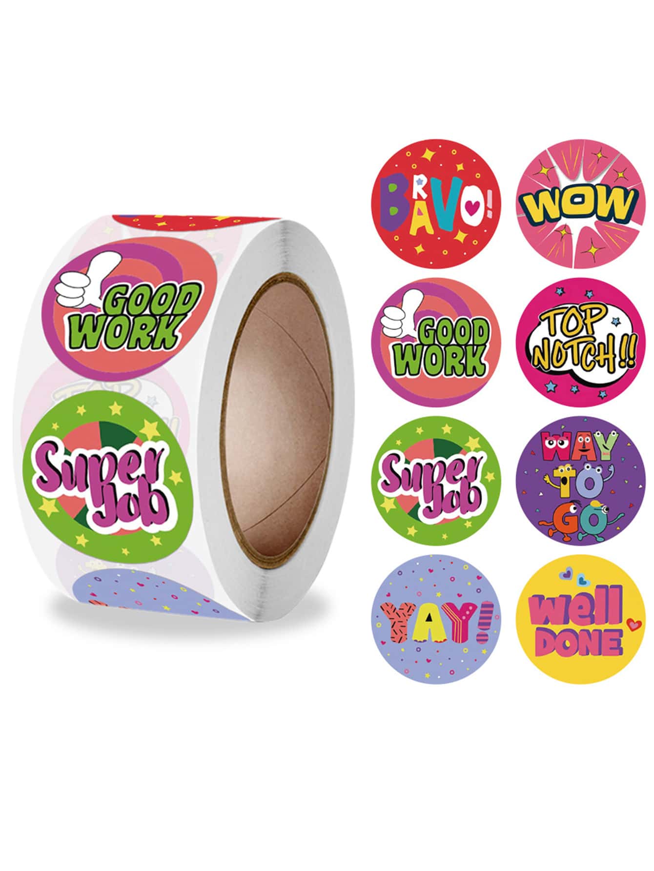 500 Piezas De Pegatina Con Gráficos Y Letras - Multicolor - Ver 1