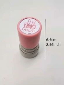 1pc Encourage Graphic Random Stamp  For Teacher's Comment, Cute Reward Stamp For Students' Homework.English Teacher's Stamp, Cute Cartoon Stamp, Praise Seal Encouragement, Reward Stamp. - Multicolor - View 4